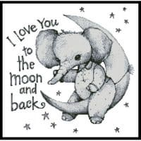 Artecy Cross Stitch Moon and Back 12951 MP Cross Stitch Chart Hard Copy