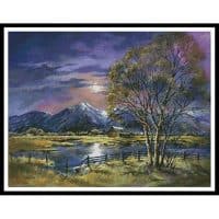 Artecy Cross Stitch Moonlight over the Valley 11463 MGL Cross Stitch Chart Hard Copy