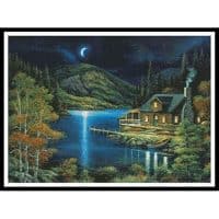 Artecy Cross Stitch Moonlit Cabin 10847 ARTL Cross Stitch Chart Hard Copy