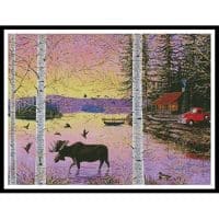 Artecy Cross Stitch Moose Lake 11536 MB Cross Stitch Chart Hard Copy