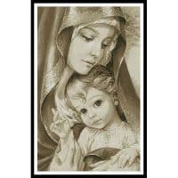 Artecy Cross Stitch Mother of God Beige 12885 MGL Cross Stitch Chart Hard Copy
