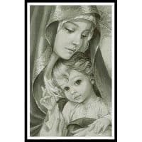 Artecy Cross Stitch Mother of God Sepia 12472 MGL Cross Stitch Chart Hard Copy