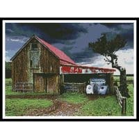 Artecy Cross Stitch Old Barn in a Storm 10112 Cross Stitch Chart Hard Copy