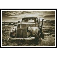 Artecy Cross Stitch Old Car Sepia 2 13747 Cross Stitch Chart Hard Copy