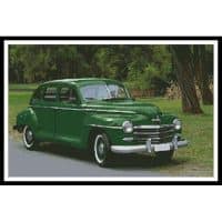 Artecy Cross Stitch Old Green Car 10992 Cross Stitch Chart Hard Copy