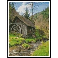 Artecy Cross Stitch Old Mill Black Forest Germany Crop 13624 Cross Stitch Chart Hard Copy