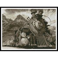 Artecy Cross Stitch Old Train Sepia 13302 Cross Stitch Chart Hard Copy