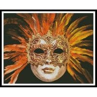 Artecy Cross Stitch Orange Mask 13166 Cross Stitch Chart Hard Copy