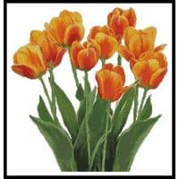 Artecy Cross Stitch Orange Tulips 13128 CH Cross Stitch Chart Hard Copy