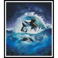 Artecy Cross Stitch Orca Wave 14009 JQ Cross Stitch Chart Hard Copy