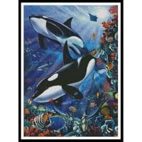 Artecy Cross Stitch Orcas 12519 INT Cross Stitch Chart Hard Copy