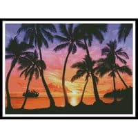 Artecy Cross Stitch Palm Beach Sundown 10156 MGL Cross Stitch Chart Hard Copy