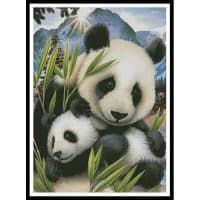 Artecy Cross Stitch Panda and Cub 12193 INT Cross Stitch Chart Hard Copy