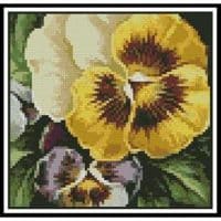 Artecy Cross Stitch Pansies 2 Mini 11042 Cross Stitch Chart Hard Copy