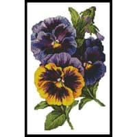 Artecy Cross Stitch Pansies 4 12000 Cross Stitch Chart Hard Copy