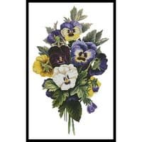 Artecy Cross Stitch Pansy Bouquet 11716 Cross Stitch Chart Hard Copy