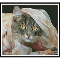 Artecy Cross Stitch Peekaboo Cat 10371 Cross Stitch Chart Hard Copy