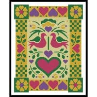 Artecy Cross Stitch Pennsylvania Dutch Pattern 10656 Cross Stitch Chart Hard Copy
