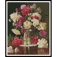 Artecy Cross Stitch Peonies 11302 INT Cross Stitch Chart Hard Copy