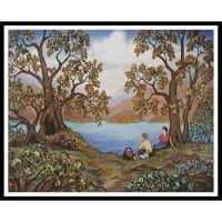 Artecy Cross Stitch Picnic by a Lake 11026 LM Cross Stitch Chart Hard Copy
