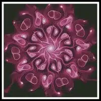 Artecy Cross Stitch Pink Abstract Flower 11902 Cross Stitch Chart Hard Copy