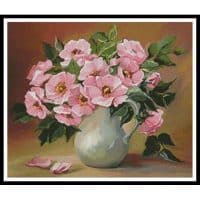 Artecy Cross Stitch Pink Bouquet 13277 ABG Cross Stitch Chart Hard Copy