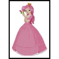Artecy Cross Stitch Pink Princess 10329 Cross Stitch Chart Hard Copy