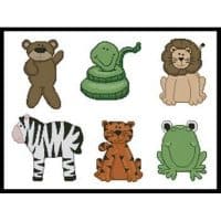 Artecy Cross Stitch Playroom Animals  11114 Cross Stitch Chart Hard Copy