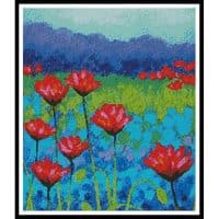 Artecy Cross Stitch Poppy Study Crop 13188 ML Cross Stitch Chart Hard Copy