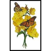 Artecy Cross Stitch Primrose and Butterflies 12301 CH Cross Stitch Chart Hard Copy