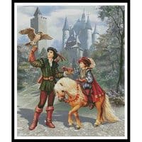 Artecy Cross Stitch Prince and Falconer 11344 MGL Cross Stitch Chart Hard Copy