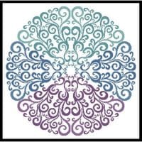Artecy Cross Stitch Purple Blue Green Circle 13386 Cross Stitch Chart Hard Copy