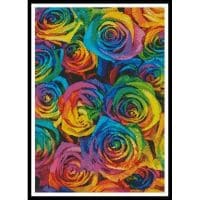 Artecy Cross Stitch Rainbow Roses Crop 1 13917 Cross Stitch Chart Hard Copy