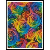 Artecy Cross Stitch Rainbow Roses Crop 2 13918 Cross Stitch Chart Hard Copy