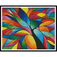 Artecy Cross Stitch Rainbow Tree 13799 LFG Cross Stitch Chart Hard Copy
