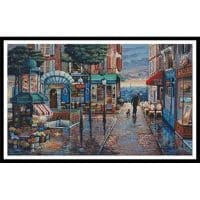 Artecy Cross Stitch Rainy Day Stroll 12815 JOB Cross Stitch Chart Hard Copy