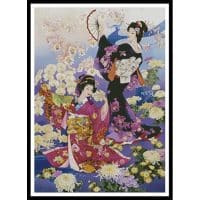Artecy Cross Stitch Ran Kiku 12430 MGL Cross Stitch Chart Hard Copy
