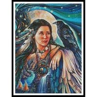 Artecy Cross Stitch Raven Maiden 11640 PFLD Cross Stitch Chart Hard Copy