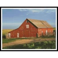 Artecy Cross Stitch Red Barn on a Farm 11368 Cross Stitch Chart Hard Copy
