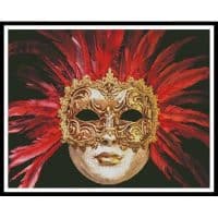 Artecy Cross Stitch Red Mask 13167 Cross Stitch Chart Hard Copy