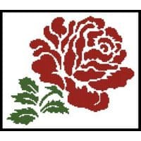 Artecy Cross Stitch Rose Silhouette  11657 JP Cross Stitch Chart Hard Copy