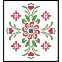 Artecy Cross Stitch Rosemaling 2 12508 JP Cross Stitch Chart Hard Copy