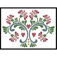 Artecy Cross Stitch Rosemaling 6 13628 JP Cross Stitch Chart Hard Copy