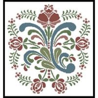Artecy Cross Stitch Rosemaling 9 14034 JP Cross Stitch Chart Hard Copy