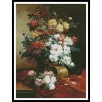 Artecy Cross Stitch Roses and Dahlias 10721 REHS Cross Stitch Chart Hard Copy