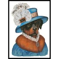 Artecy Cross Stitch Rottie Madame 13698 AC Cross Stitch Chart Hard Copy