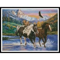 Artecy Cross Stitch Running Free 13583 BW Cross Stitch Chart Hard Copy