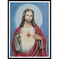 Artecy Cross Stitch Sacred Heart of Jesus 2 11316 MB Cross Stitch Chart Hard Copy