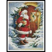 Artecy Cross Stitch Santa at the Door 12364 INT Cross Stitch Chart Hard Copy