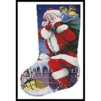 Artecy Cross Stitch Santas Here Stocking Left 13756 INT Cross Stitch Chart Hard Copy